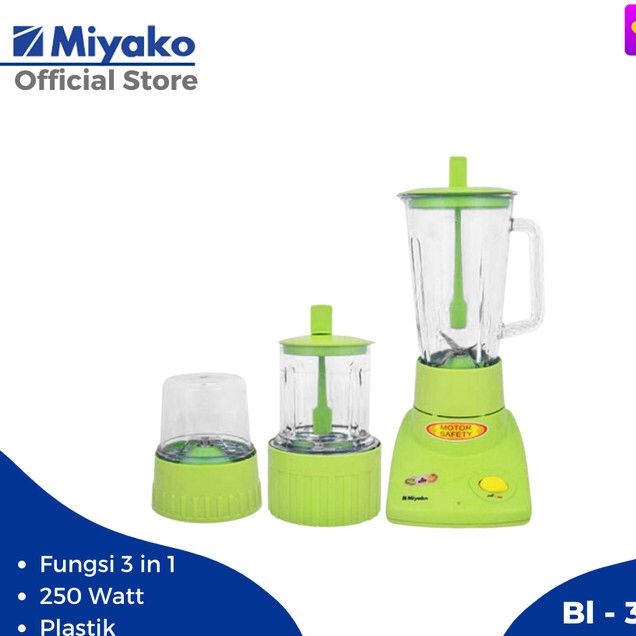 Blender Miyako BL-302 GSG/Y Blender Gelas Kaca