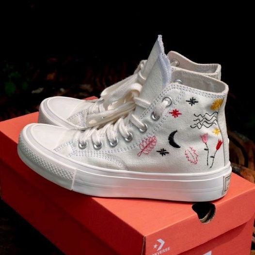 Jual Converse Bunga Tulip Off White High Shopee Indonesia