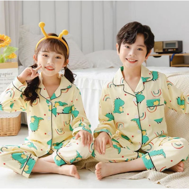 Baju tidur piyama kancing anak