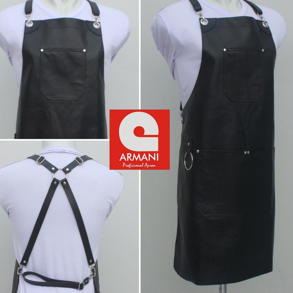 ((P-7&5❤)) CELEMEK KULIT APRON KULIT CELEMEK BARISTA APRON BARISTA CELEMEK MASAK APRON MASAK CELEMEK