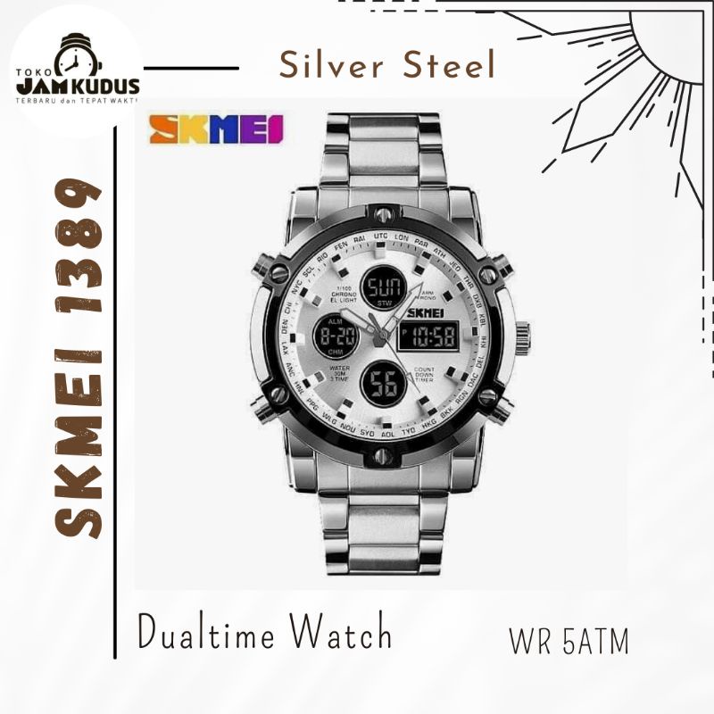 JAM TANGAN PRIA DUALTIME SKMEI 1389 ORIGINAL