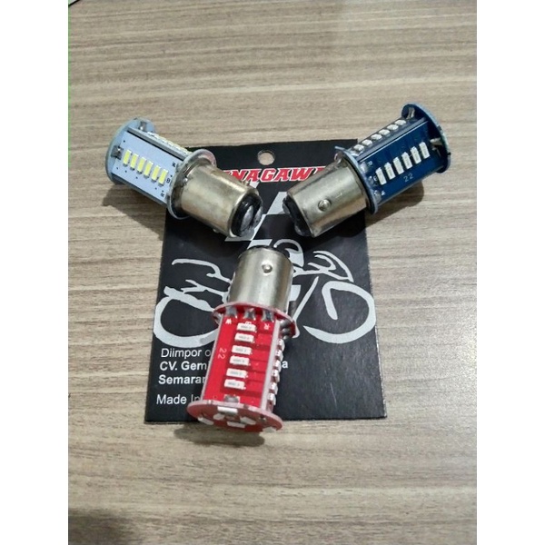 Lampu LED Stop Rem 30 Mata Running Kedip 2 Kaki Motor Mobil 12 Volt