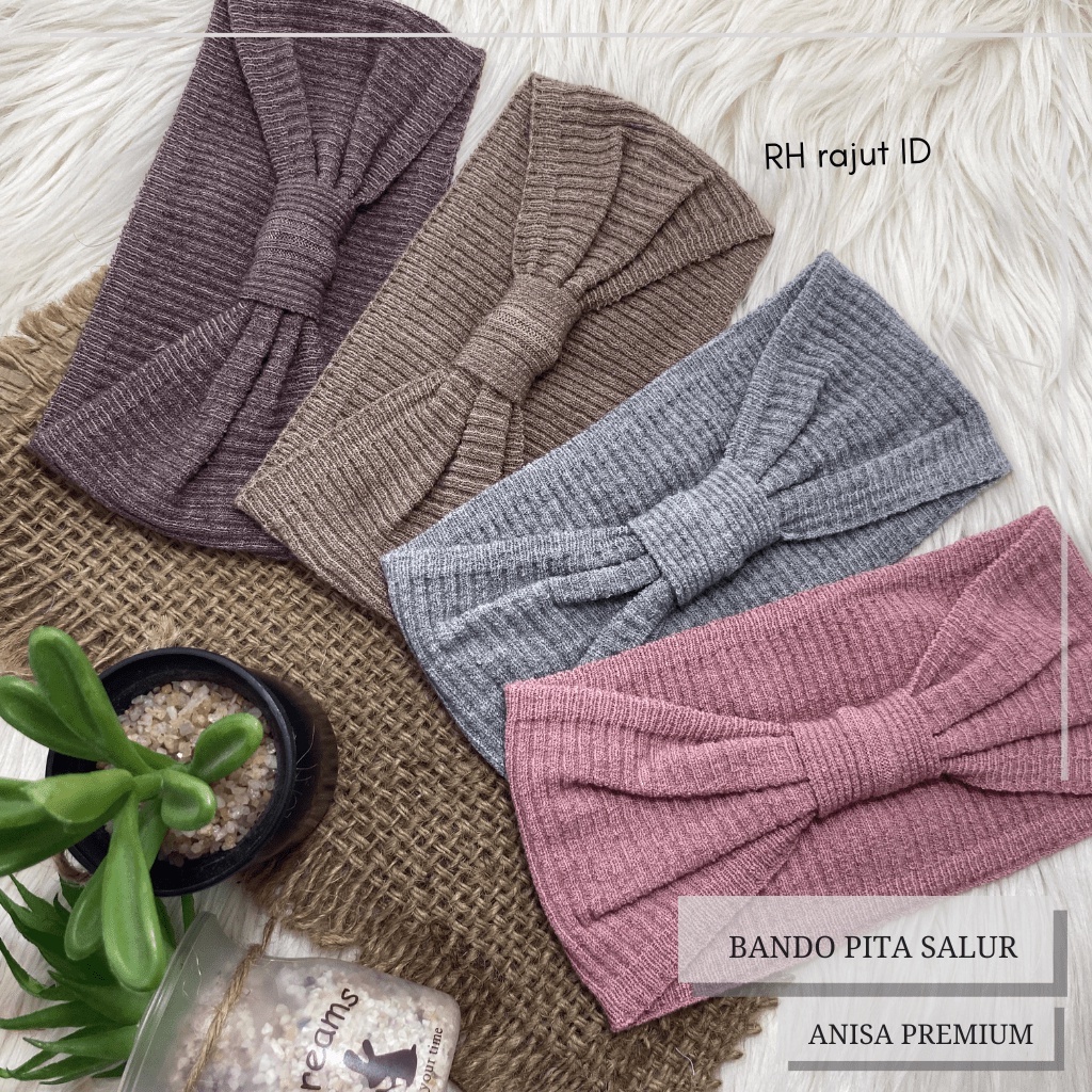 Ciput rajut Bandana Pita  Rajut Premium / bando pita rajut High Quality untuk anak dan dewasa
