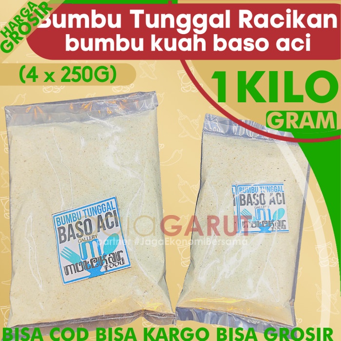 

`````````] GROSIRAN - 1KG BUMBU TUNGGAL BASO ACI isi 4x250gr racikan kemas