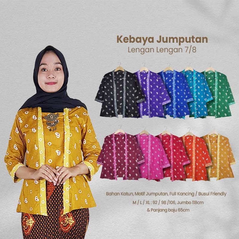 Kebaya Kutubaru Jumputan Lengan 7/8- Naira Batik