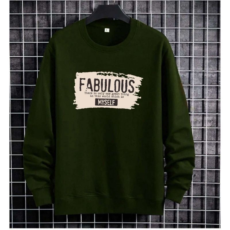 FABULOUS Sweatshirt Basic II Sweater Crewneck Print DTF II Sz M - XL Anak &amp; Dewasa ( Pria &amp; Wanita )