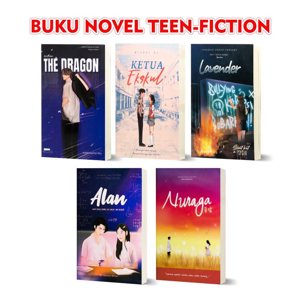 Buku Novel Remaja Nuraga / Alan / lavender / Novel Loveable Teen Fiction