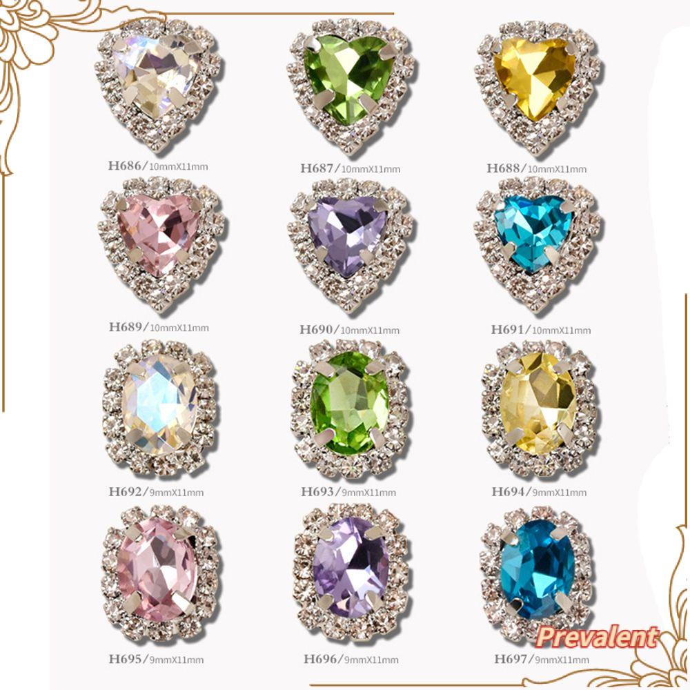 Preva Nail Art Diamond Top Quality Kristal Zircon Berbentuk Hati