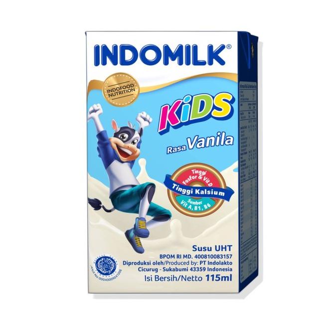 

INDOMILK Kid Susu Kids UHT [115 mL x 40 pcs] 1 karton TERLARIS TERPERCAYA ORIGINAL