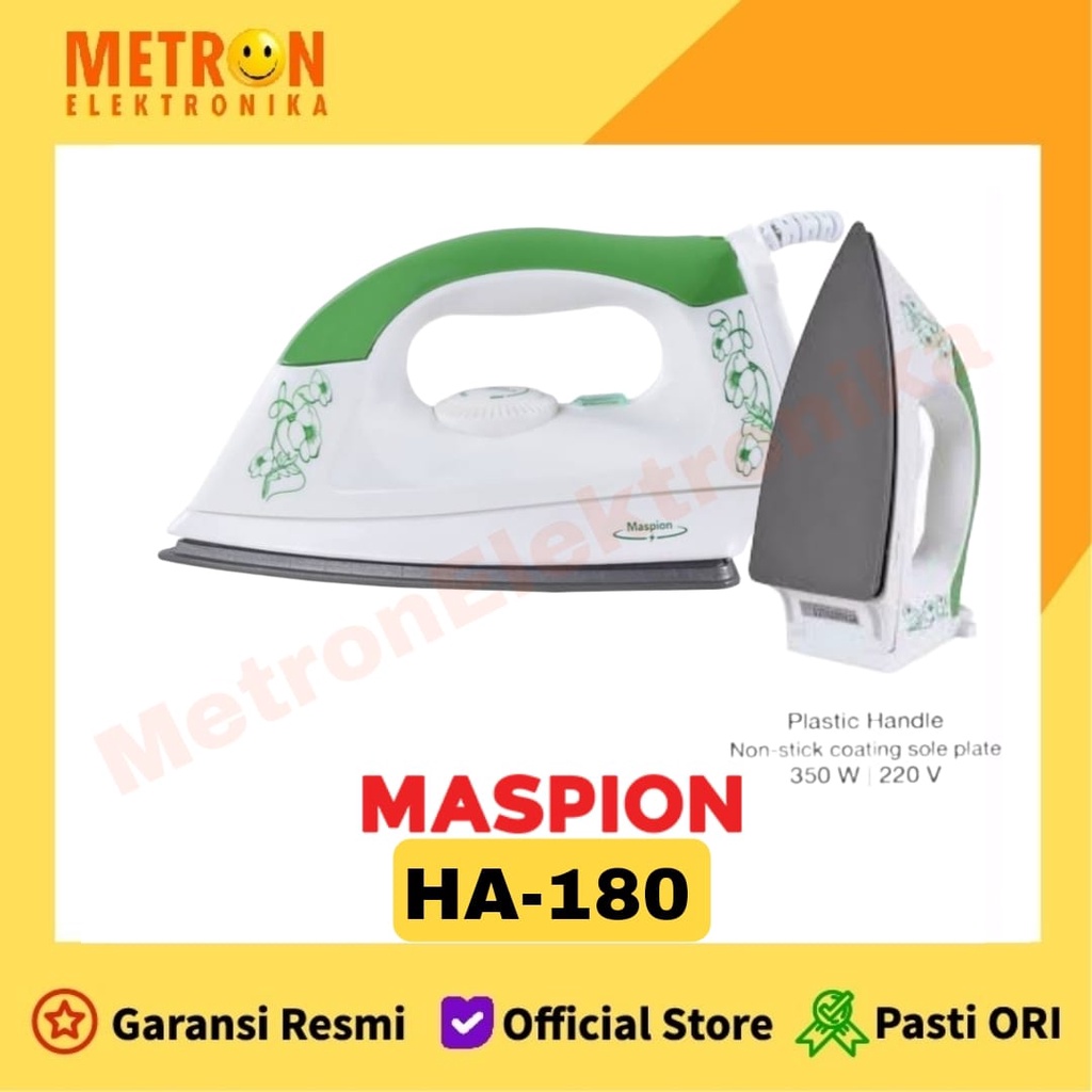MASPION HA 180 AUTOMATIC IRON / SETRIKA / GOSOKAN / HA180