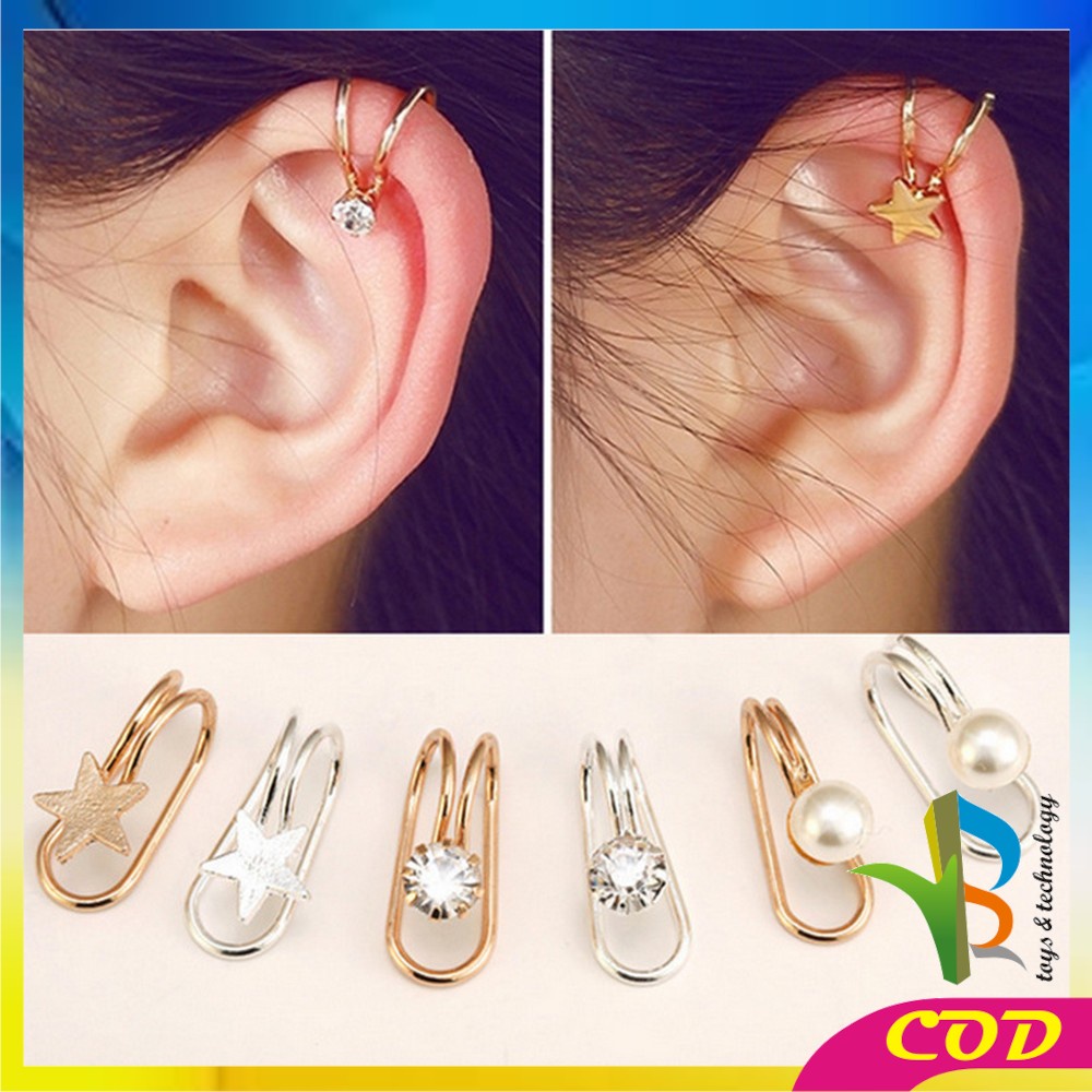 RB-K115 K117 Anting Single Aksesoris Fashion Wanita Motif Bintang Korean Style / Anting Anti Karat Earrings Import Fashion