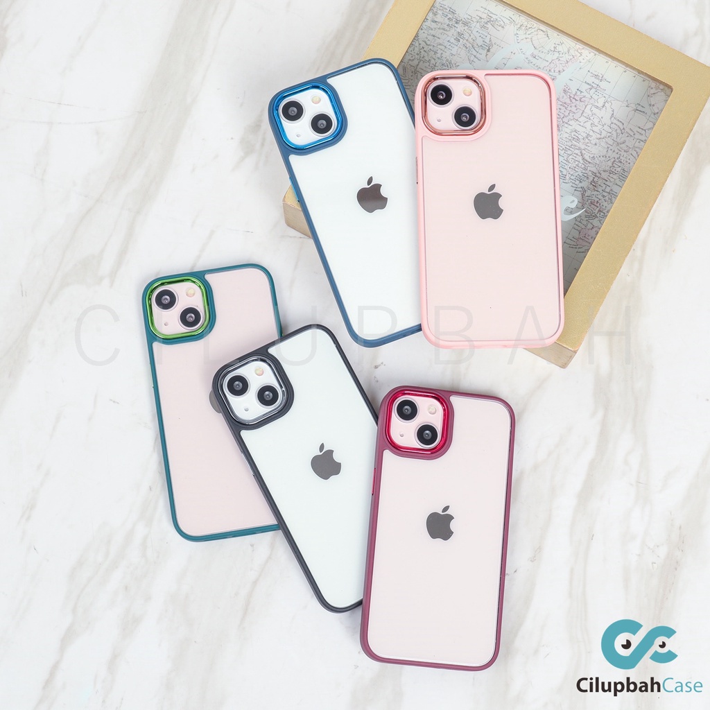 Clear Acrylic Plating Full Cover Case For iPhone 14 Plus Pro Max