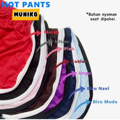 Terlaris Hot Pants Muniko / Muniko Pants / Celana Pendek Wanita / Celana Muniko