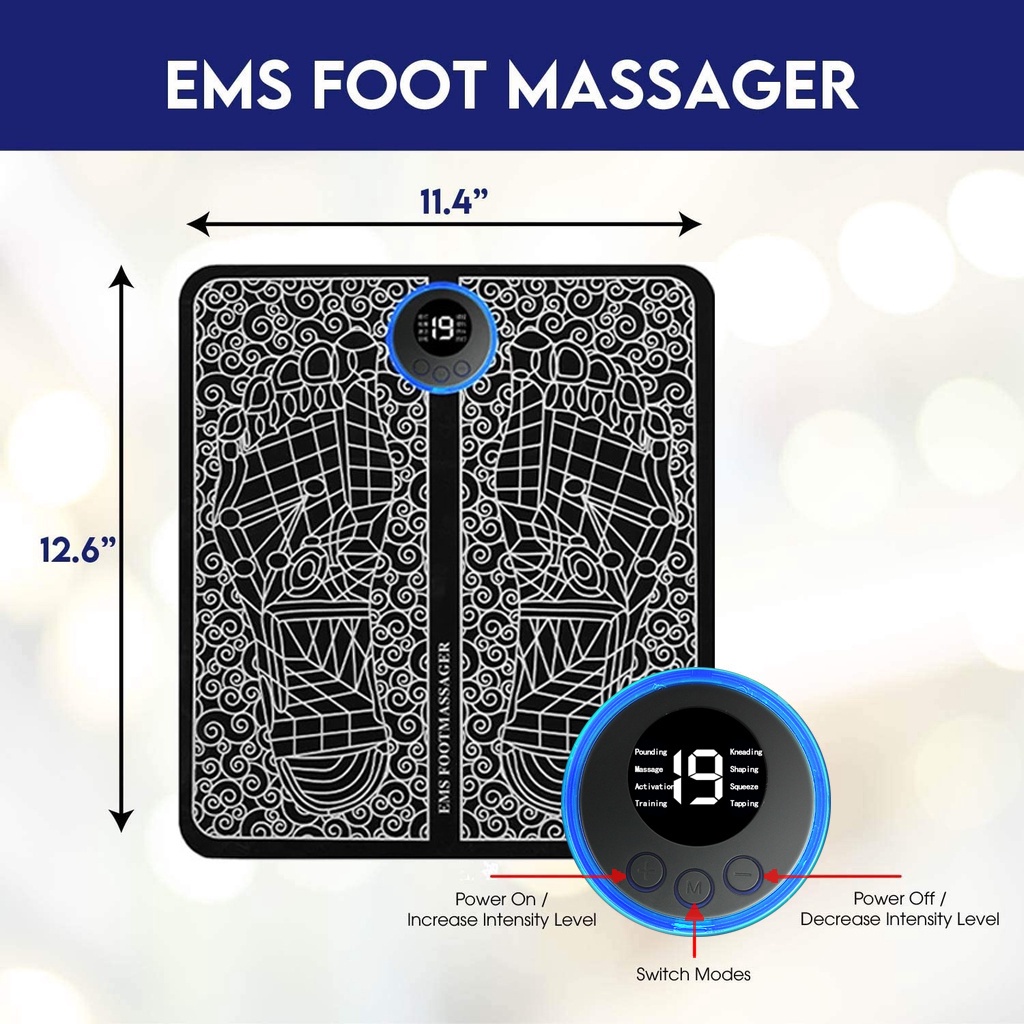 Electric EMS foot massager machine foot massage pad mat / ALAT TERAPI PENYAKIT PIJAT KAKI AKUPUNTUR EMS FOOT MASSAGER 100% ORIGINAL BERGARANSI * COD