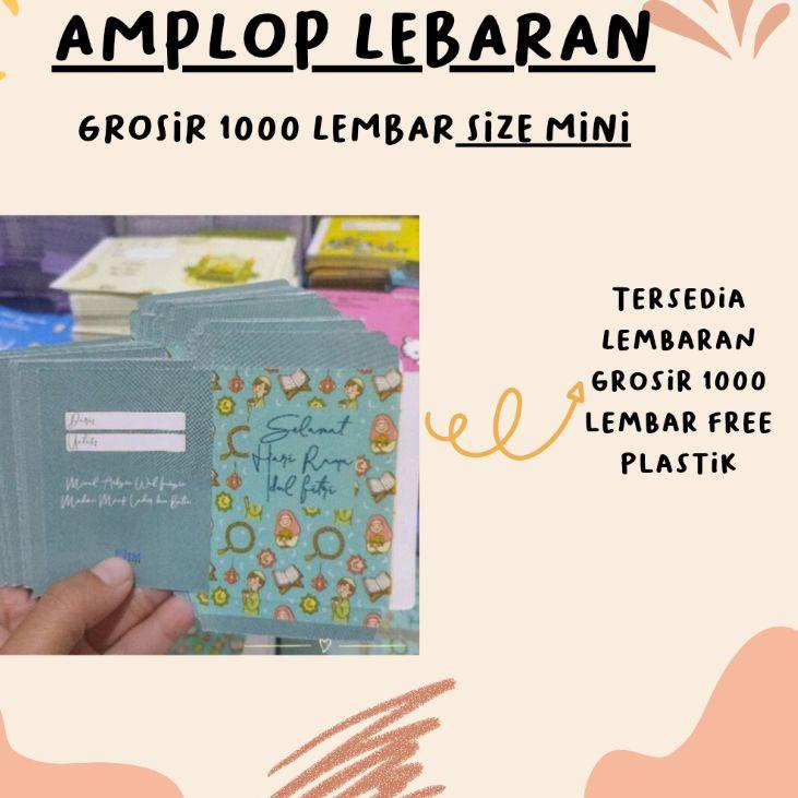 

❈®❈ (isi 1000 lembar) Amplop Lebaran Lucu Mini Karakter Kartun Muslim Aesthethicf free plastik