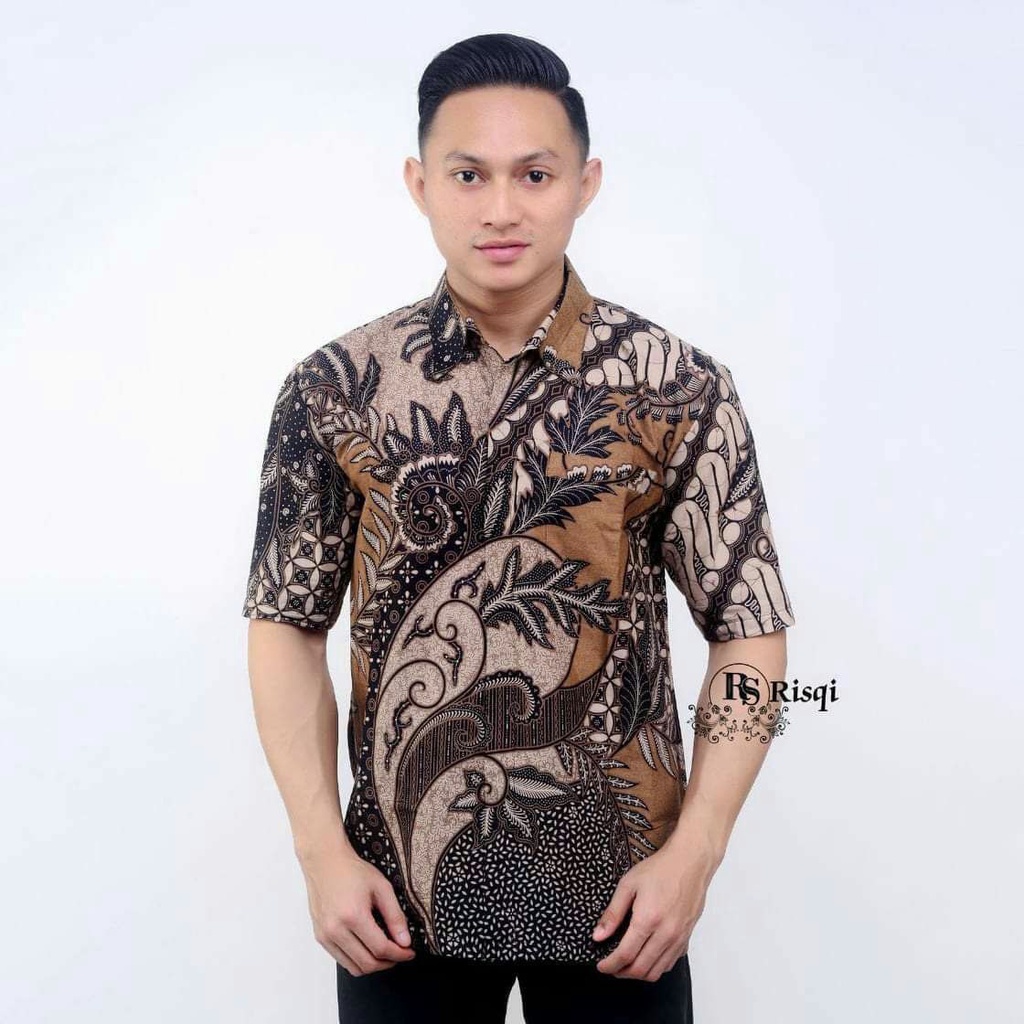 kemeja batik pria lengan pendek