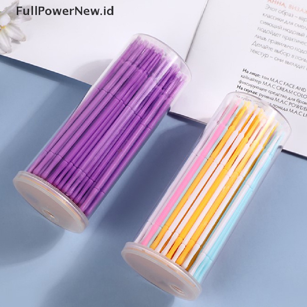 Power 100pcs/pak Bendable Micro Brushes Sekali Pakai Microbrush Aplikators Eyelash ID