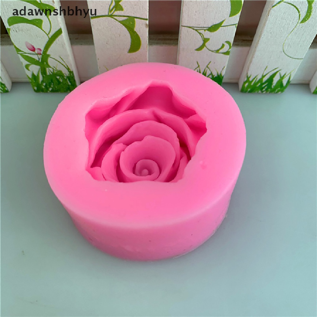 Adawnshbhyu 3D Bunga Mekar Bentuk Mawar Silikon Fondant Sabun Cetakan Kue Cupcake Baking Tool ID