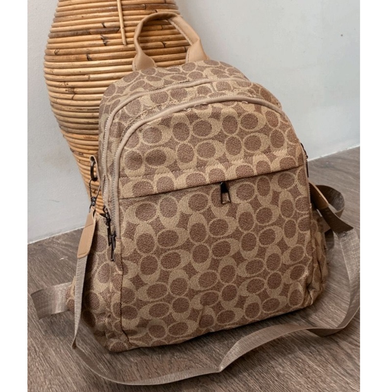 BJ21445 - BEIGE/BROWN/COFFEE - TAS RANSEL WANITA SALE FASHION IMPORT MODIS ELEGAN TERMURAH TERLARIS TERBARU BAGSTORE JAKARTA TAS BATAM JT1445