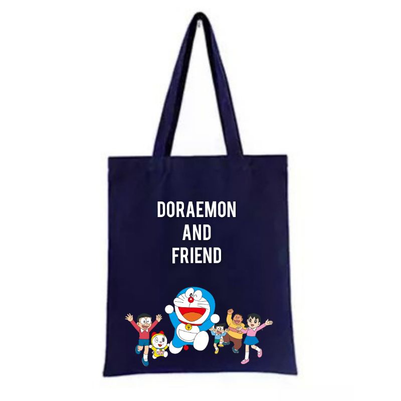 TOTEBAG DORAEMON AND FRIEND SEMI CANVAS TERMURAH