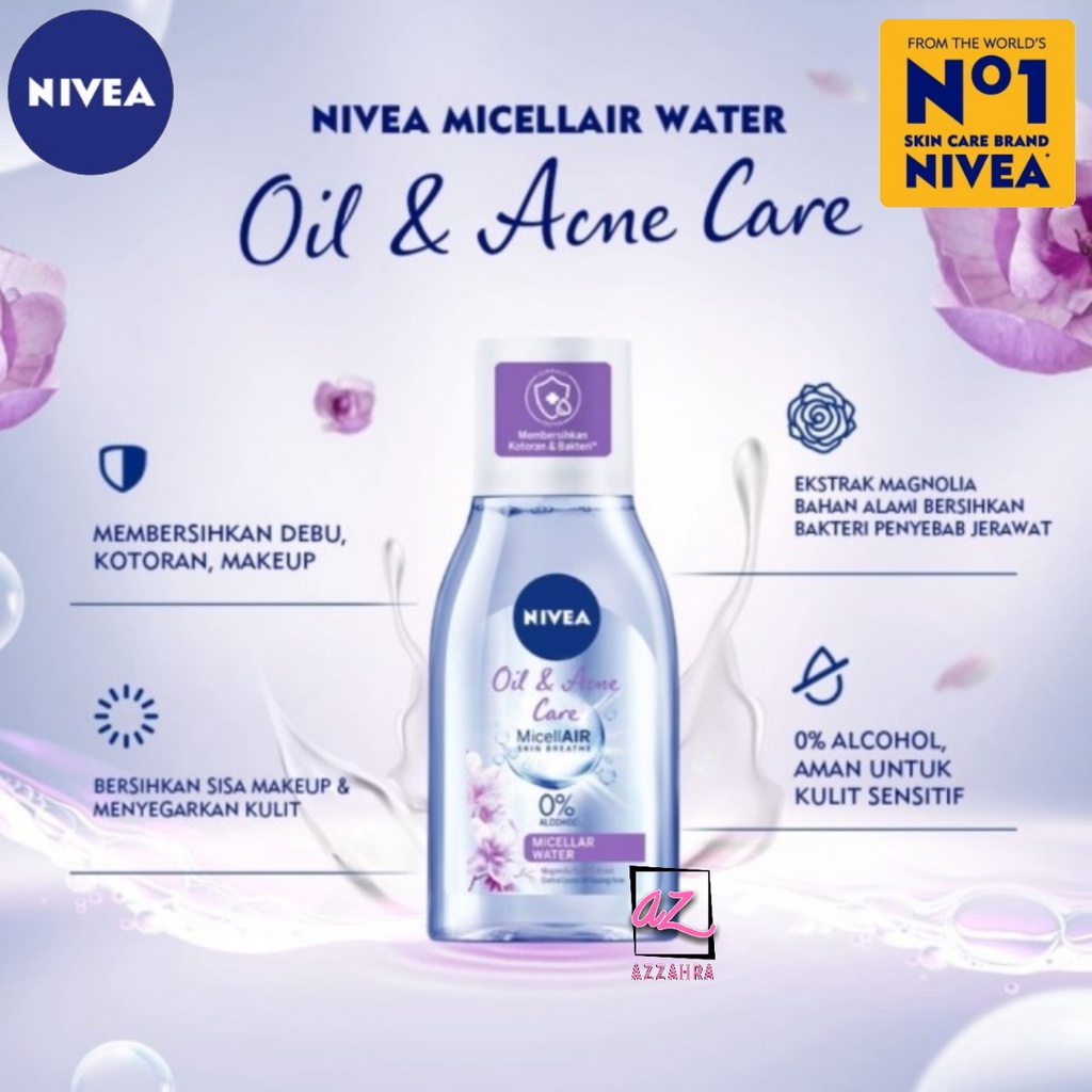 NIVEA MicellAir Oil &amp; Acne Care | Black XPERT | Make Up Double Eye Remover | Pearl And White | Hydration 125ml