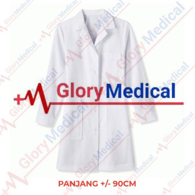 Jas Lab/Baju laboratorium - Praktikum Sekolah SMP SMA (LENGAN PANJANG)