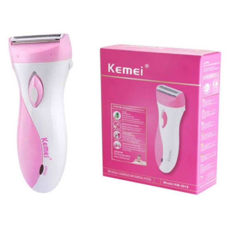EPILATOR / SHAVER / RAZOR ALAT PENCUKUR BULU ELEKTRIK KIMEI KM-3018 ORIGINAL RECHARGEABLE