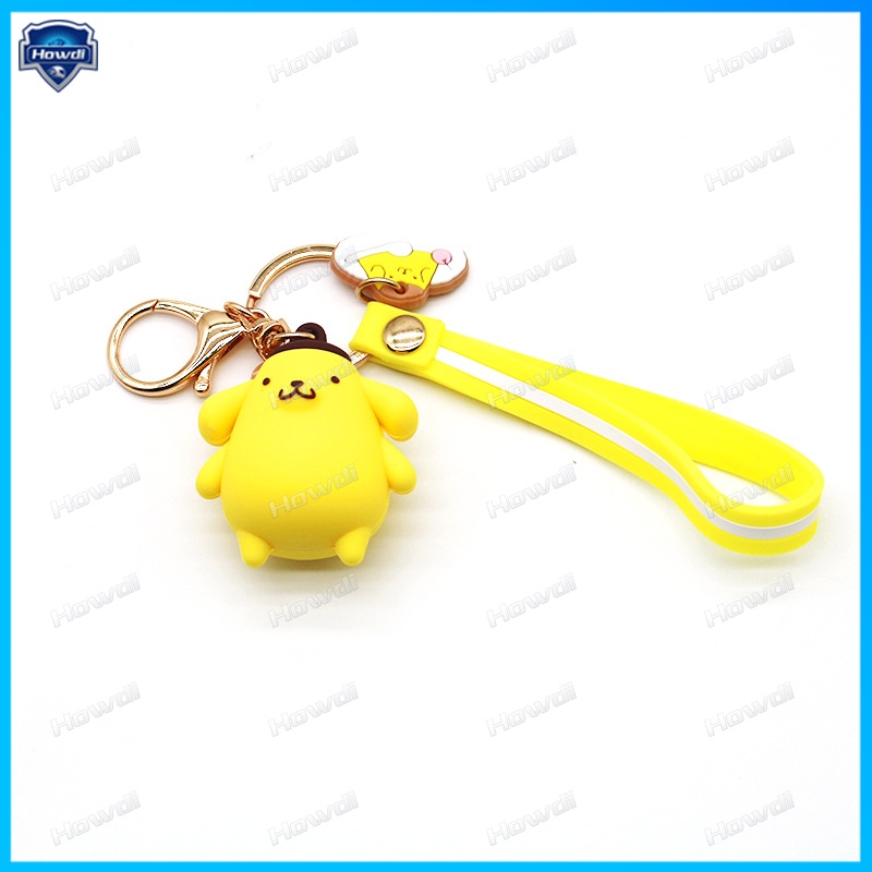 Disney Kartun Hewan KT Kucing Pinguin Meredith Giok Gui Anjing Gantungan Kunci Telinga Besar Puding Anjing Key Chain Food Bear Babylon Mobil Tas Liontin