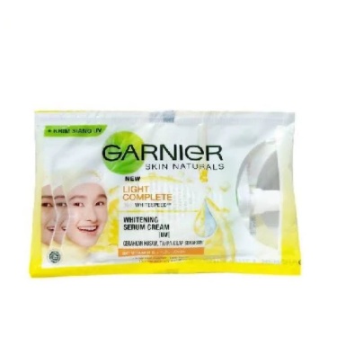 Garnier Sachet bright Complete Cream &amp; Sakura Glow Day Cream 7ml (1 Renceng isi 12sachet)