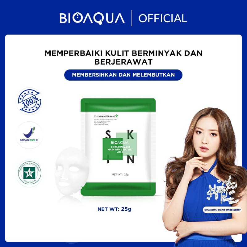 BIOAQUA Saliyclic Acid Sheet Mask 25G Mengecilkan Pori-Pori