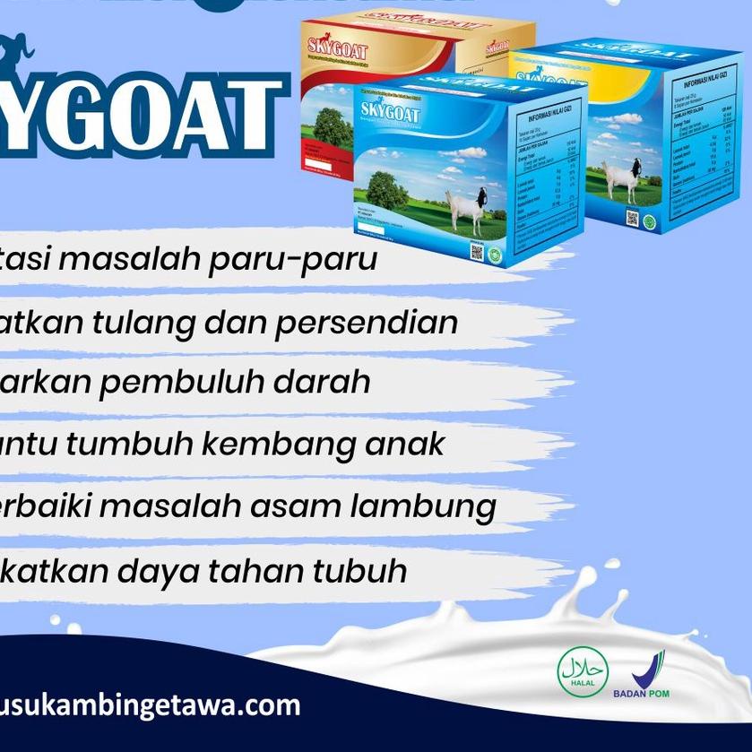 

COD✔️Skygoat Susu kambing Etawa Original Milk Coklat Milk Propolis Milk Sky goat isi 10 Sachet|SQ6