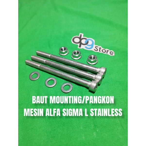 BAUT L STAINLESS GANTUNGAN MESIN PANGKON MESIN MOUNTING YAMAHA ALFA SIGMA