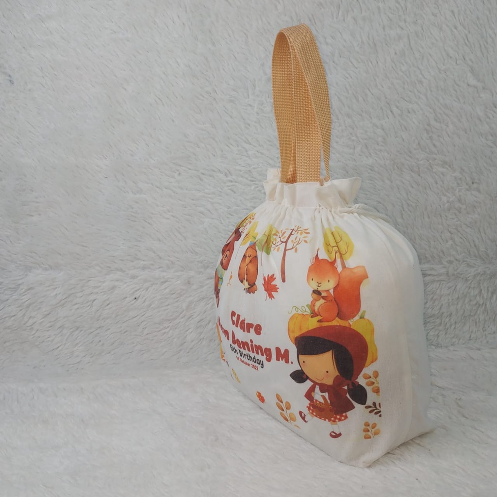 TOTEBAG SERUT POCONG/ TEMA KARTUN/ TOTEBAG SOUVENIR ULANG TAHUN 35X15X29