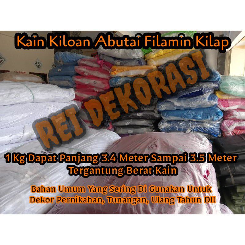 Kain Kiloan Abutai Filamin Kilap Abutai Kain Dekorasi Pelaminan Pernikahan Tipe A Bagus Tektur Berat