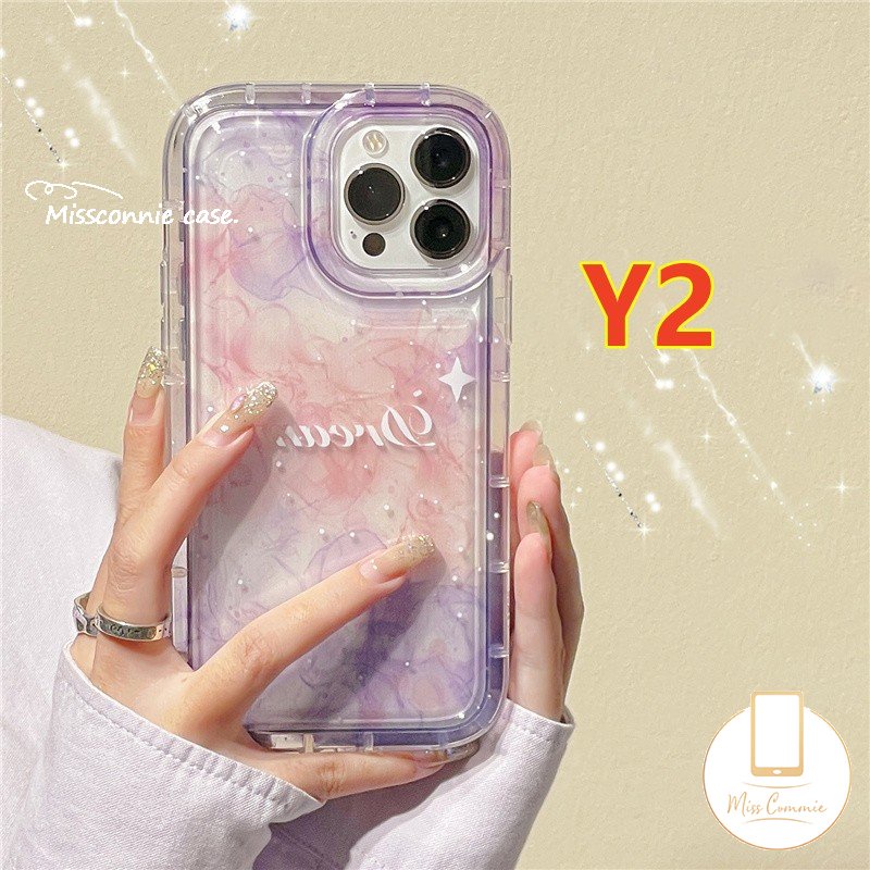 IPHONE Airbag Phone Case Kompatibel Untuk Iphone7 8 6 6S Plus 11 14 13 12 Pro MAX XR X XS MAX Fantasi Lukisan Tinta Langit Berbintang Bulan Bintang TPU Lembut Bening Shockproof Back Cover