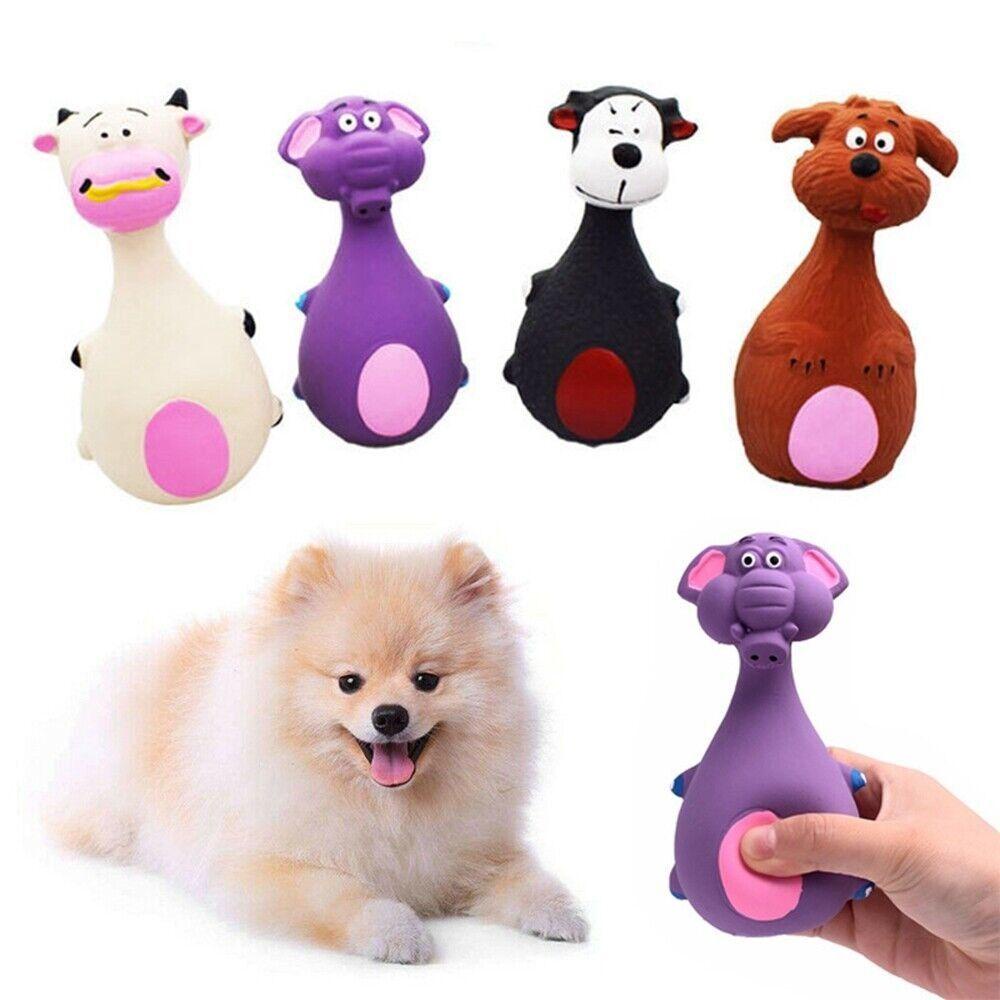 Solighter Latex Dog Toys Gajah/Sapi Hewan Karet Pembersih Gigi Karet Vokal Mainan