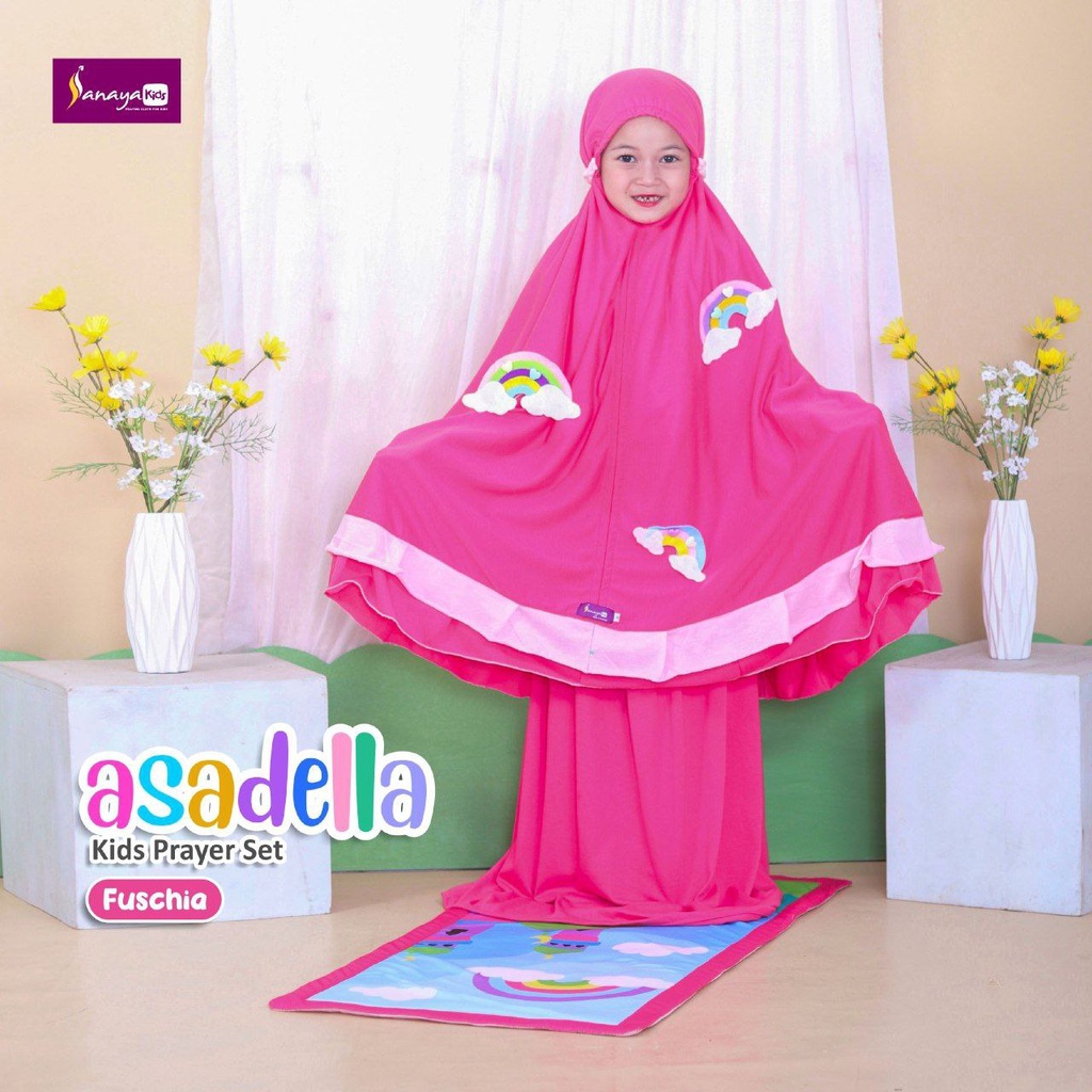 Sanaya Kids Mukena Anak Asadella set Sajadah (Tanpa Nama)