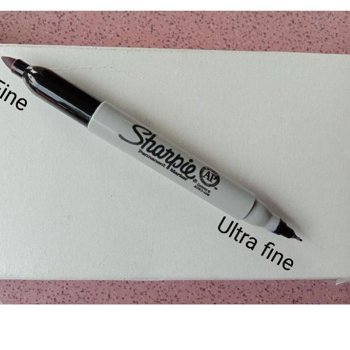 

((H-4O➸)) spidol Sharpie twin tip permanent marker black/ hitam berkualitas