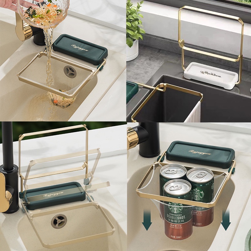 【COD】 Filter Wastafel Makanan / Rak Filter Wastafel Lipat / Rak Filter Wastafel / Drain Basket Sink