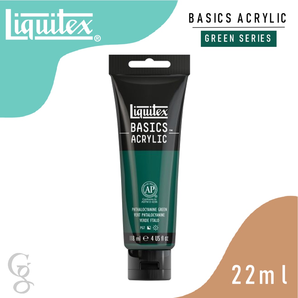 

Liquitex Basics Acrylic Color Paint 22ml | Liquitex Cat Lukis Akrilik 22ml | Green Series