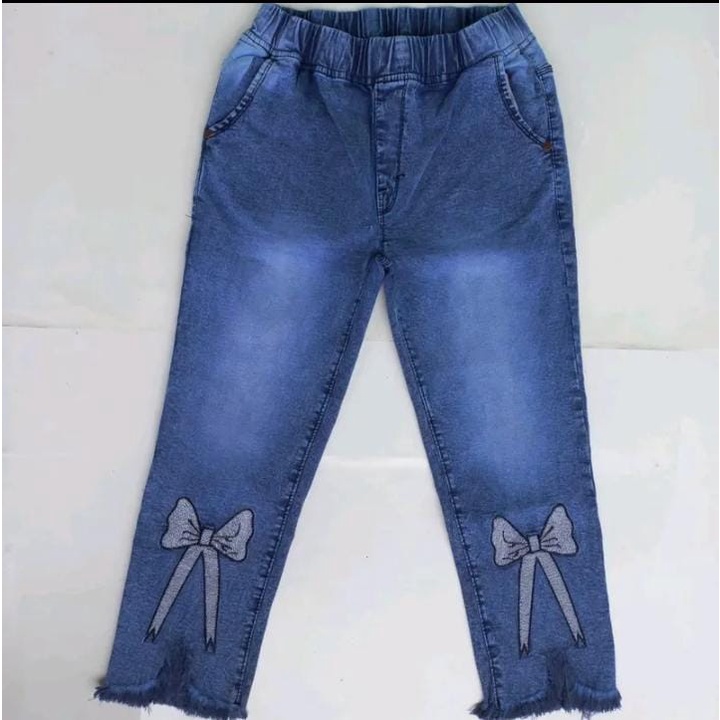 NEW ARRIVAL//RABONA JEGGING JEANS JUMBO APLIKASI BORDIR
