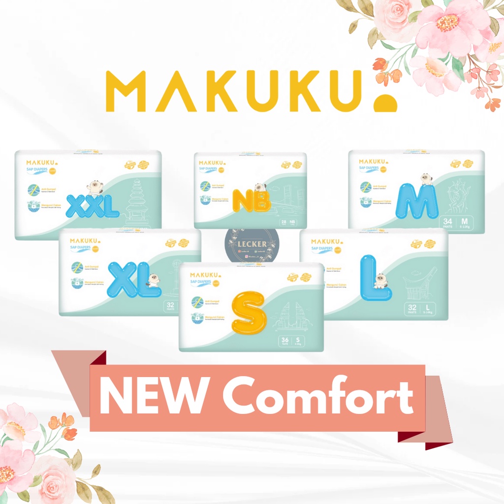 Makuku SAP Diapers Comfort | Makuku Slm | Pampers Celana | Popok Makuku | Popok Bayi