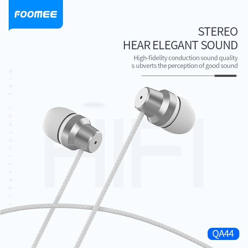 Trend-Earphone QA44 Wired HIFI Musik Headset MIC Powerfull FOOMEE