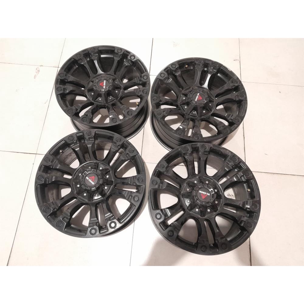Velg Mobil Bekas Fortuner Murah Ring 18x9 Pcd 6x139,7 Et15 Black 1 Set (4Pcs)
