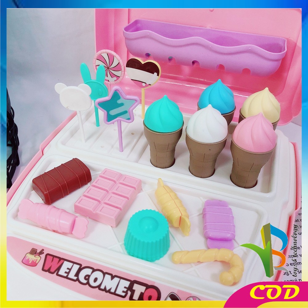RB-M108 Mainan Kitchen Set Tas Ransel Anak Set Dapur Mainan Masak Masakan Wastafel / Ice Cream Maker