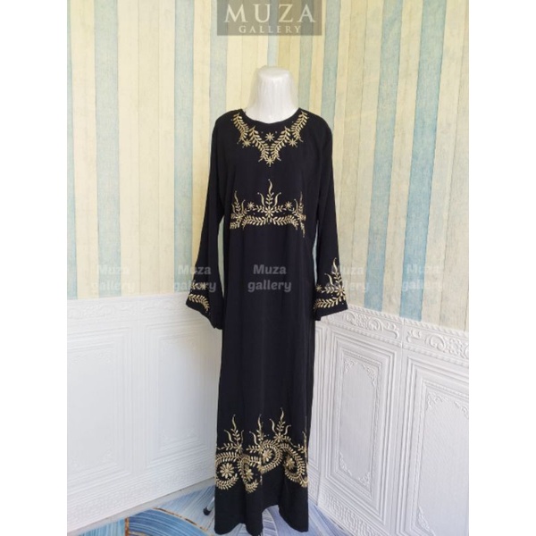 MUZA ABAYA SYARI ABAYA HITAM GAMIS HAWA 139