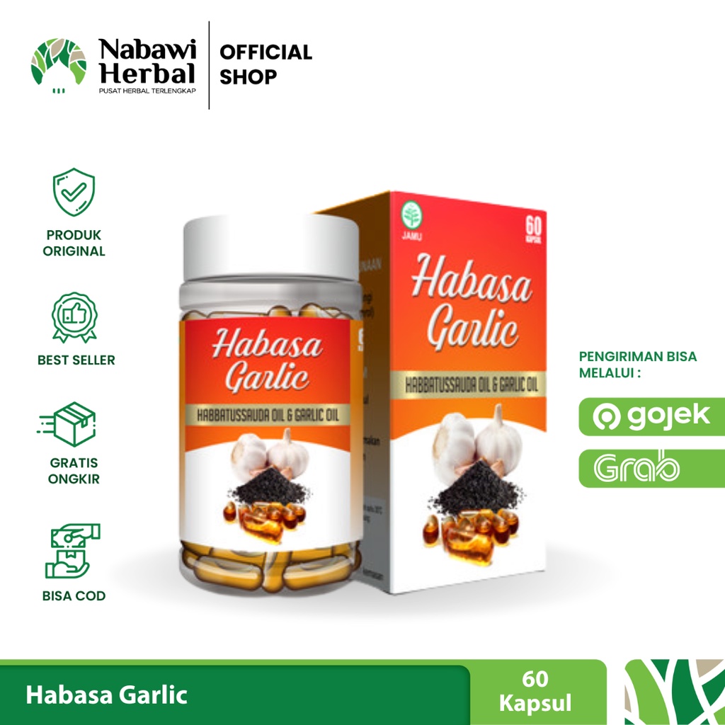 AL AFIAT - Habasa Garlic Minyak Habbatussauda plus Garlic Oil Isi 60 Kapsul