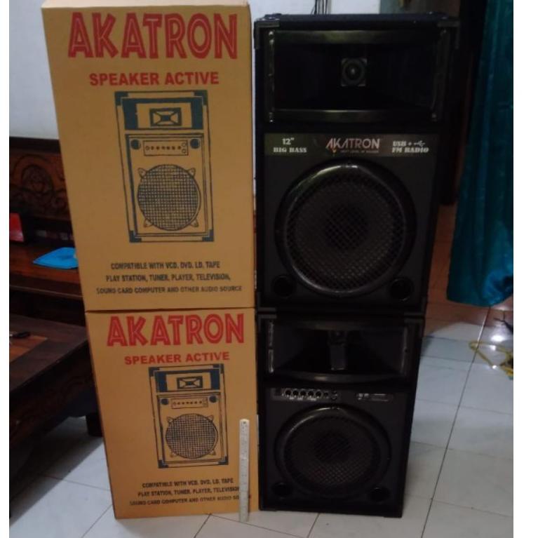 [H-R6R] ➸] SPEAKER AKTIF BLUETOOTH 12 IN subwoofer AKATRON 12 inch maestro jazz akatron dapat 2 box-