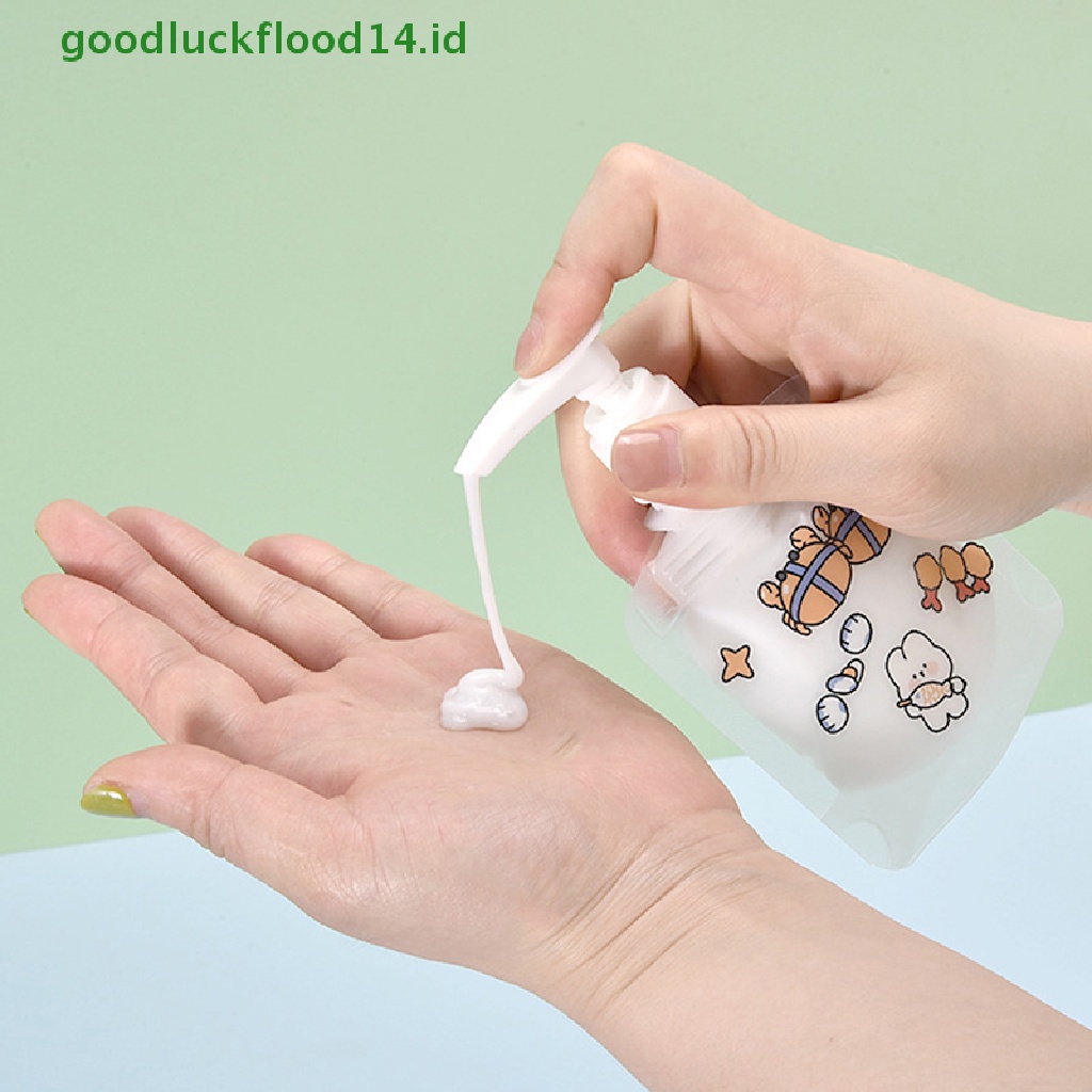 [GOOGFOUR] 30ml Refillable Travel Size Lotion Dispenser Bag Sample Pouch Tempat Penyimpanan Cairan [TOP]