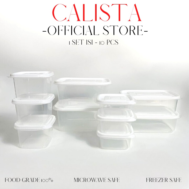 FOOD KONTAINER/CONTAINER SET - TOPLES KOTAK CALISTA RUMOI BENING SEALWARE 1 SET ISI 12PCS - TEMPAT WADAH PENYIMPANAN MAKANAN BUAH SAYUR DIKULKAS - FOOD PREPARATION STORAGE SET - TOPLES KULKAS SET - TOPLES KUE KERING LEBARAN 1 SET